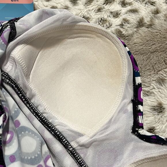 Swim Solutions Women's Jewels Printed Tiered Tummy Control One-Piece Swimsuit - Picture 9 of 13